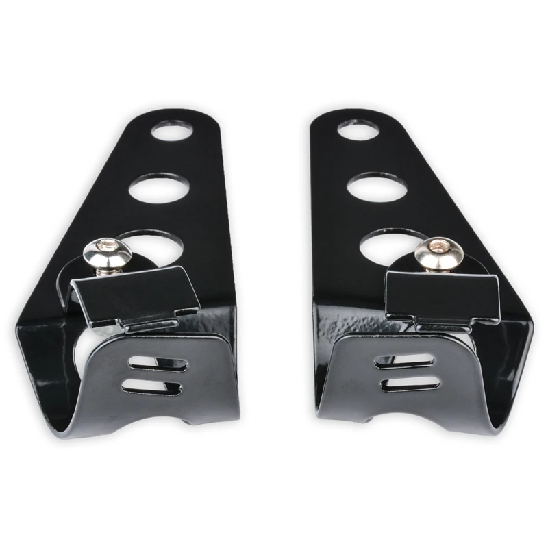 1 пара мотоциклетных фар головного света лампа кронштейн черный Универсальный