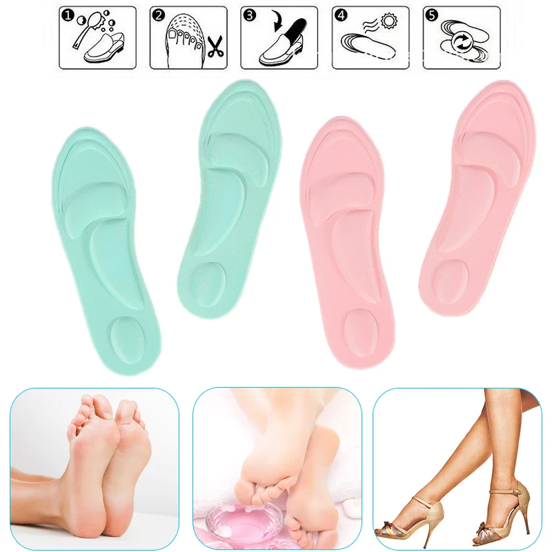 

1 Pair 4D Sport Sponge Soft Insole High Heel Shoe Pad Pain Relief Arch Support Cushion Pad
