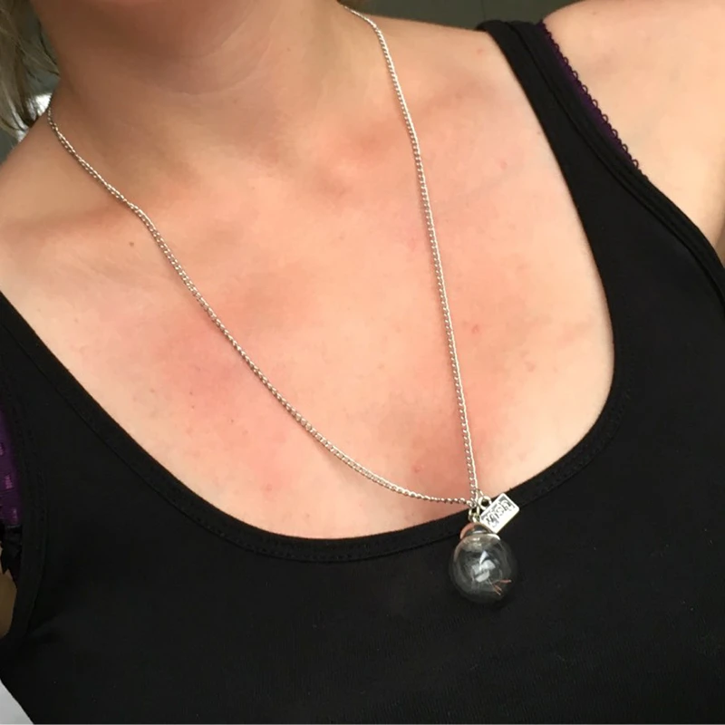 Женский кулон в виде бутылки из стекла одуванчика Модный сердца и Луны|gifts sex|jewelry