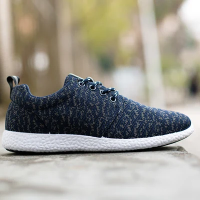 Navy blue Новинка мужские низкие дышащие спортивные легкие кроссовки удобные zapatillas мужские сетчатая спортивная обувь для прогулок на открытом воздухе - Цвет: Navy blue