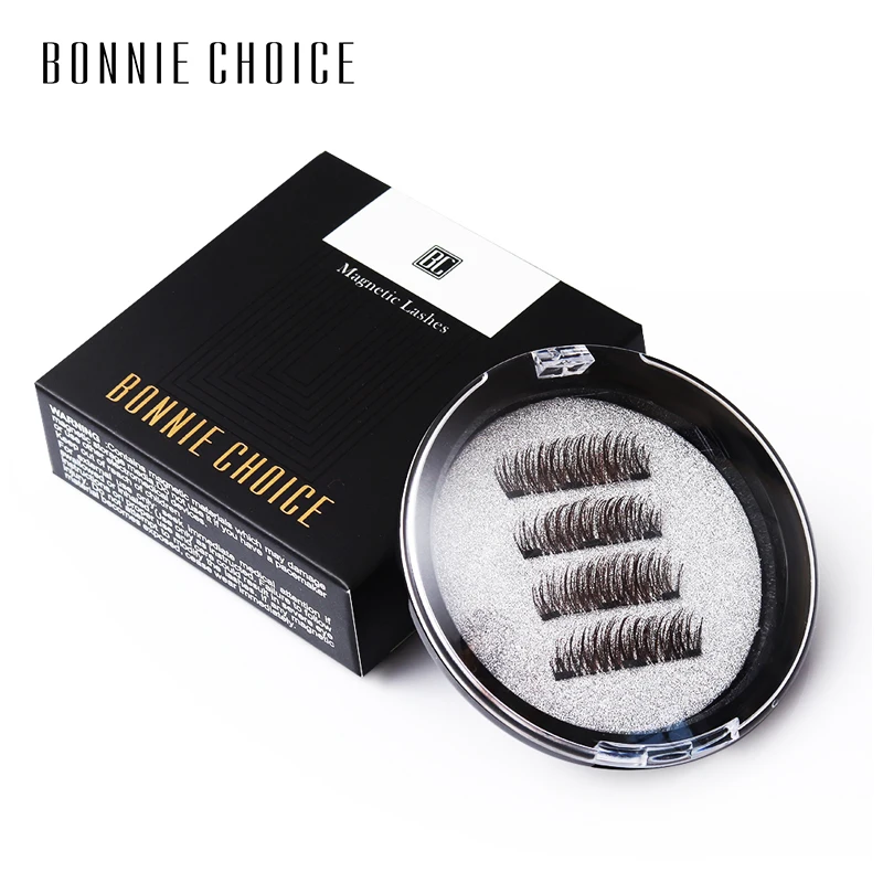 Бонни выбор магнитные ресницы с 3 магнитами ручной работы 3D натуральные