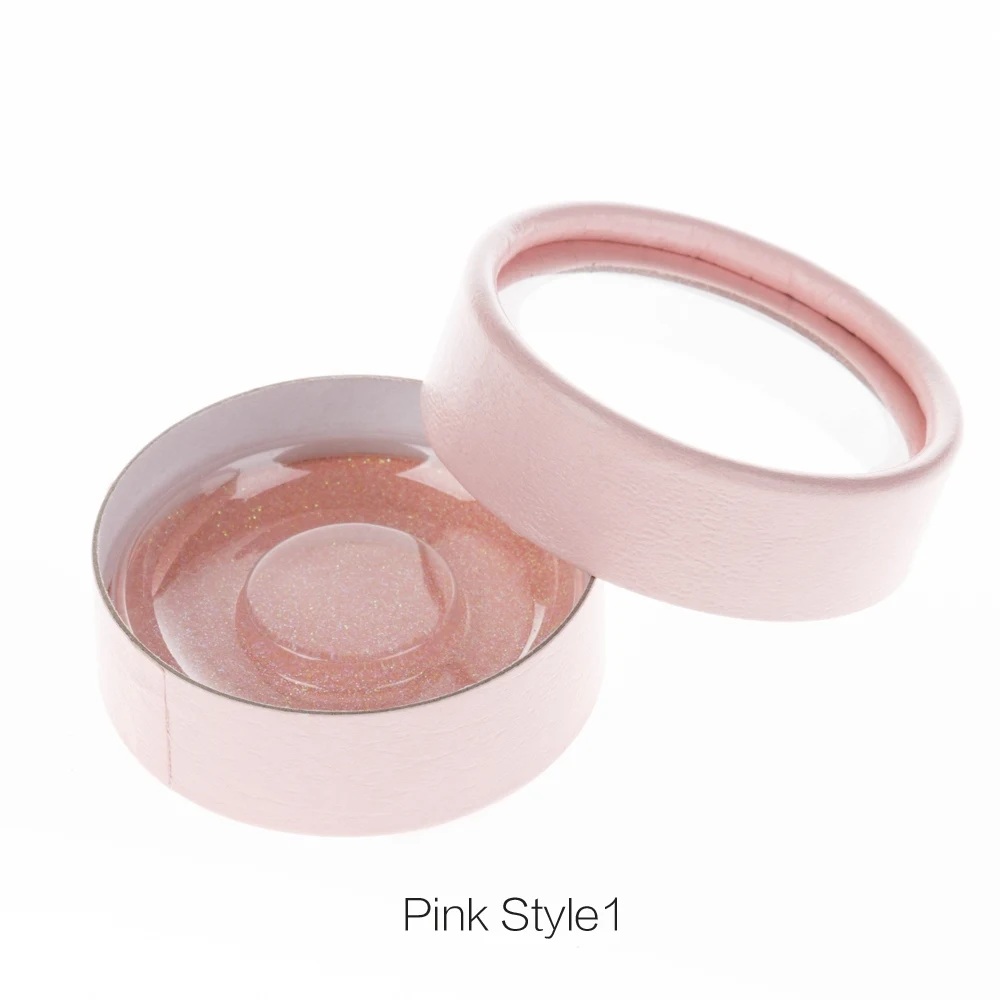 10box Pink Style1 10/упаковка накладных ресниц упаковочная коробка ресниц упаковочные коробки на заказ логотип накладные ресницы из норки поддельные полосы пустой круглый чехол - Цвет: 10box Pink Style1