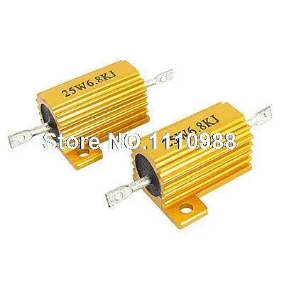 2 шт. алюминиевых зажимных резисторов 25 Вт 6 8 к ом|ohm|ohm resistor |