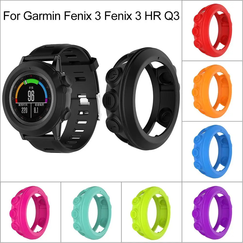 Accessories For Garmin Fenix 3 3HR Quatix Screen Protector Ultra Soft Silicone Wristband Case Cover Shell Anti-Scratch | Электроника