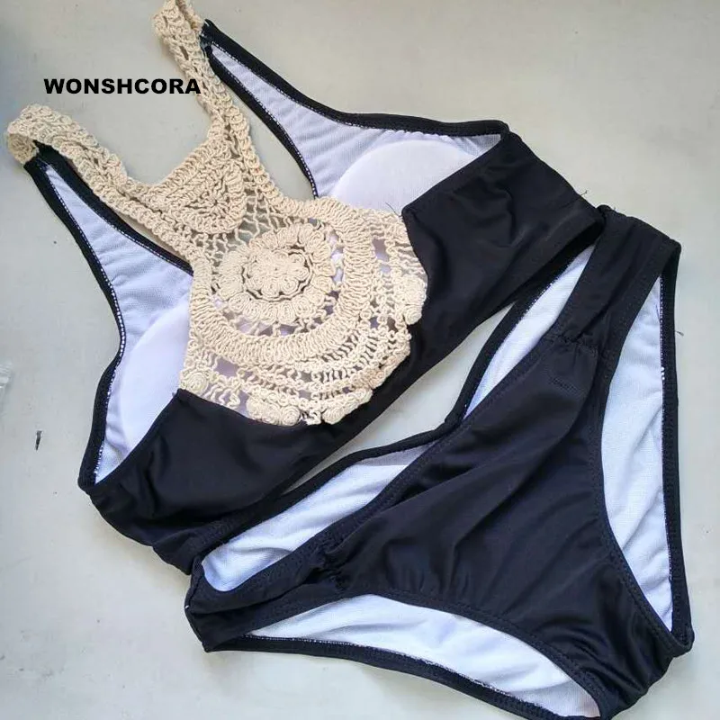 2017 сексуальный женский комплект бикини модный треугольный купальник с крючком и