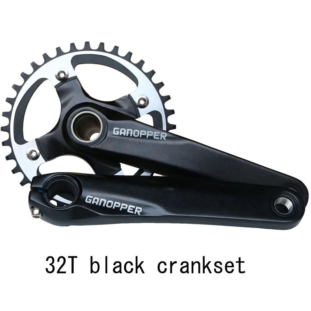 32T black crankset MTB узкая широкая Шестерня 32T 34T 36T 38T 40T 42T 175 мм Звездочка односкоростная Звездочка 104BCD Звездочка для горного велосипеда - Цвет: 32T black crankset