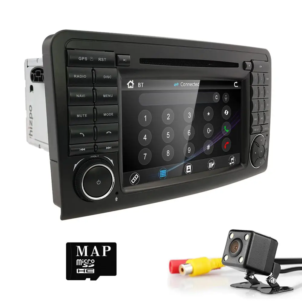 2 Din Автомобильный dvd-плеер gps для Mercedes/Benz/GL ML Класс W164 ML350 радио встроенный микрофон стальное колесо управления RDS DAB+ камера