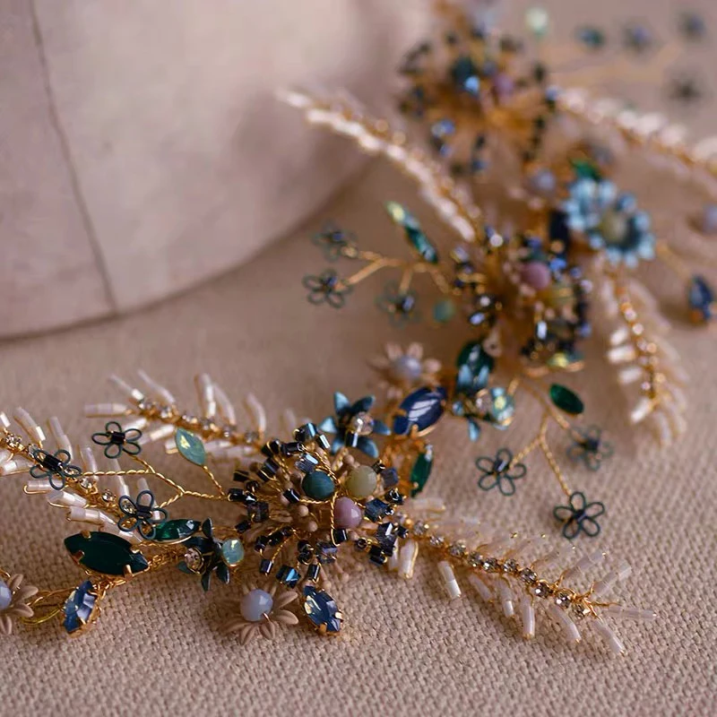 Роскошные Стразы свадебные обручи для волос хрустальные тиары невесты