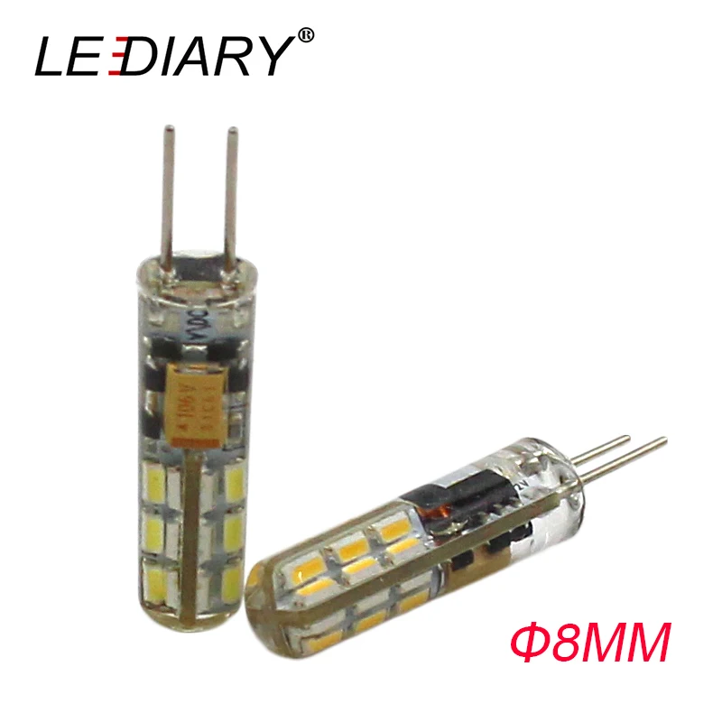 LEDIARY 5 шт./лот супертонкие Светодиодные лампы G4 8 мм с регулируемой яркостью 24