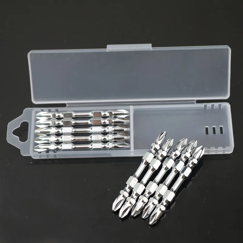 

10pcs Ph2 Double Head Phillips Screwdriver Bit Cross Bits Precision Impact Driver Magnetic Screwdrivers Anti Slip Electric Tool