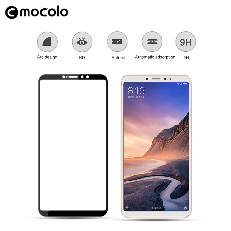 2018 Новое поступление Защитное стекло для экрана Xiaomi Max 3 Mi Полное покрытие