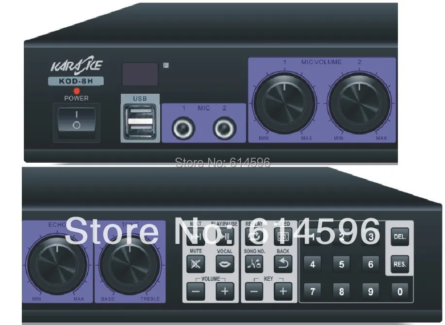 Двойной жесткий диск Φ 5 ТБ HD система с большим количеством песен + 19 дюймовый