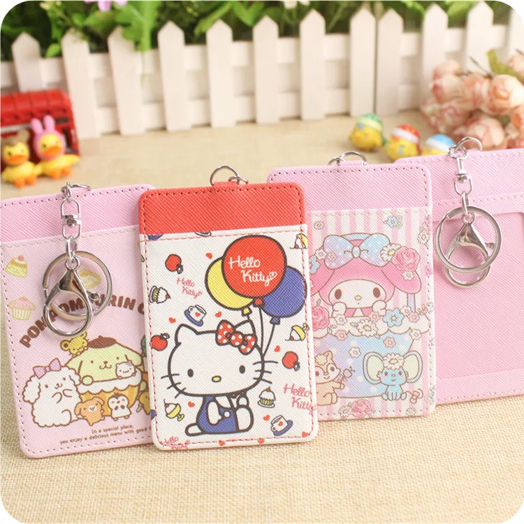 1 шт. мультфильм my melody little, две звезды, искусственная кожа, карта для кредитных карт, автобусная карта, коллекция для девочек