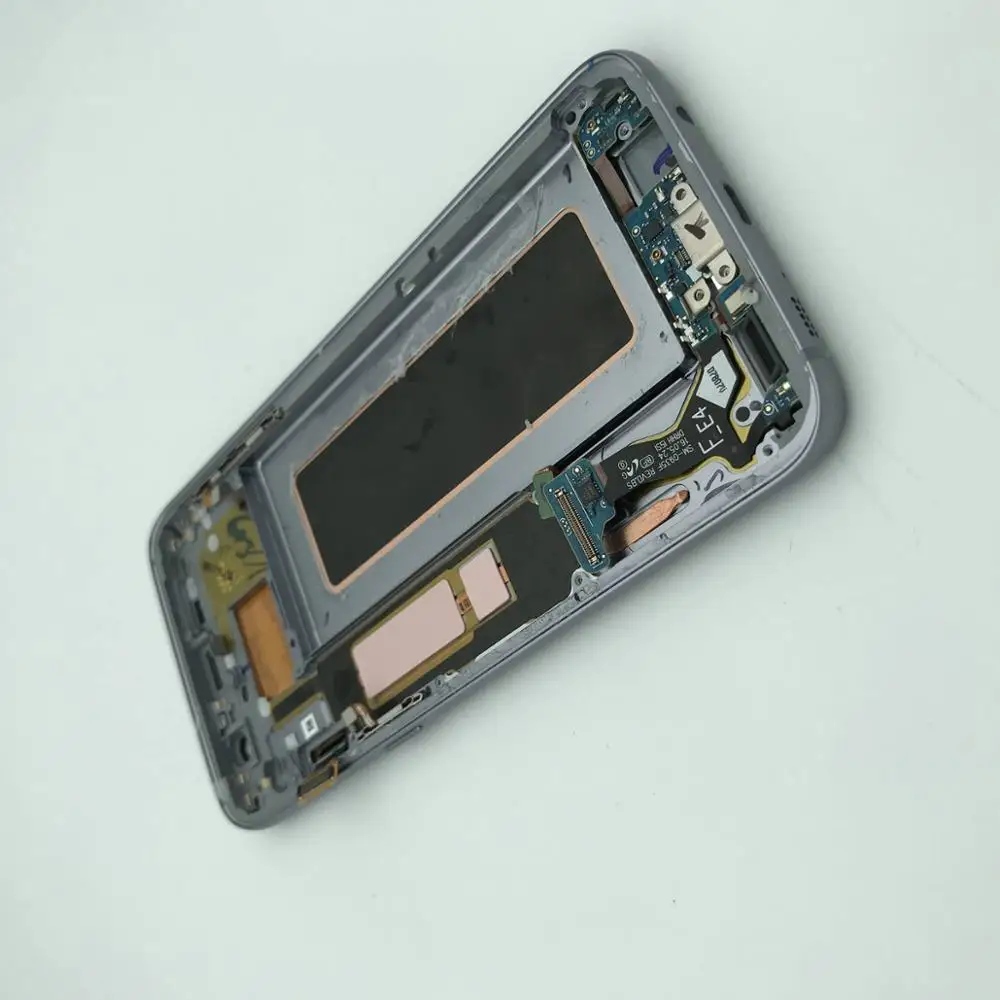 ЖК экран с дигитайзером для Samsung Galaxy S7 edge сенсорный со средней рамкой 100%