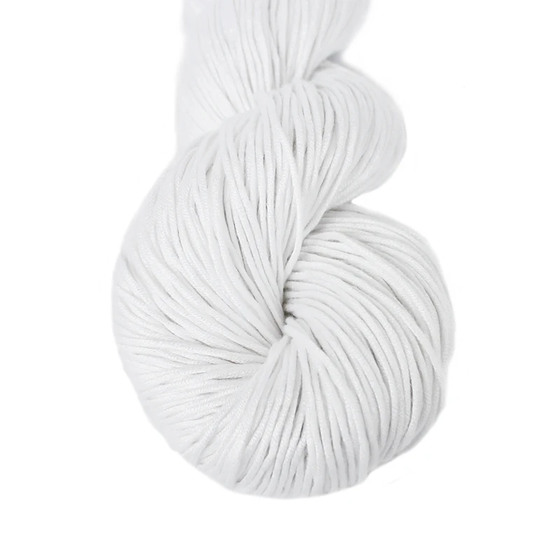 01 White Пряжа лотоса, Бамбуковая мягкая пряжа, натуральный бамбук, ручная вязка, цветная пряжа для вязания крючком, объемная - Цвет: 01 White