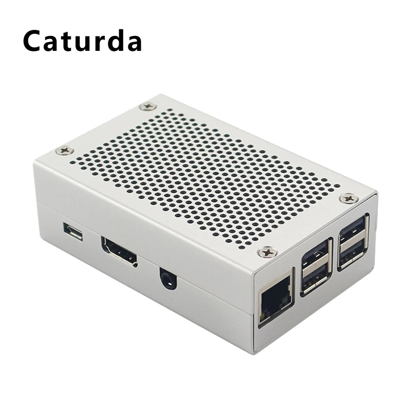 Горячая Raspberry Pi 3 Model B Алюминиевый Чехол Серебряный охлаждающий корпус подходит для Raspberry Pi 3B+ Pi3 3B Plus корпус