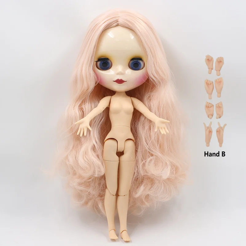 doll and hand B Ледяная фабрика blyth кукла игрушка BL2352 светильник розовый волнистые волосы суставы тела 1/6 30 см bjd Специальная цена - Цвет: doll and hand B