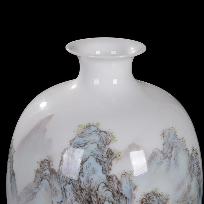 Керамика Цзиндэчжэнь Li Dongming ручная роспись Пастельная ваза Xianghe деревня домашний