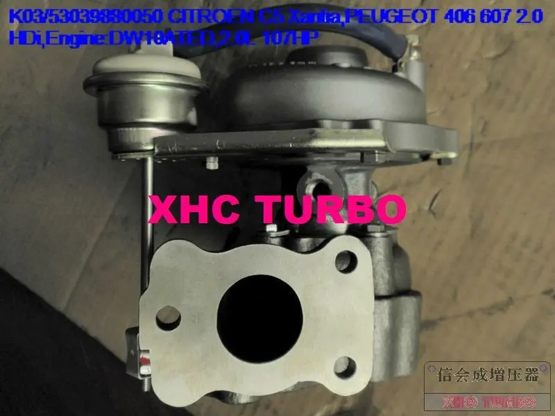 Новый турбокомпрессор K03 53039880050 0375G3 0375G4 для CITROEN C5 C8 Xantia PEUGEOT 406 607 HDi DW10ATED 2.0L
