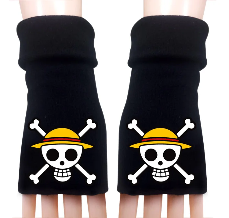 Мужская и женская соломенная шляпа с изображением черепа из японского аниме