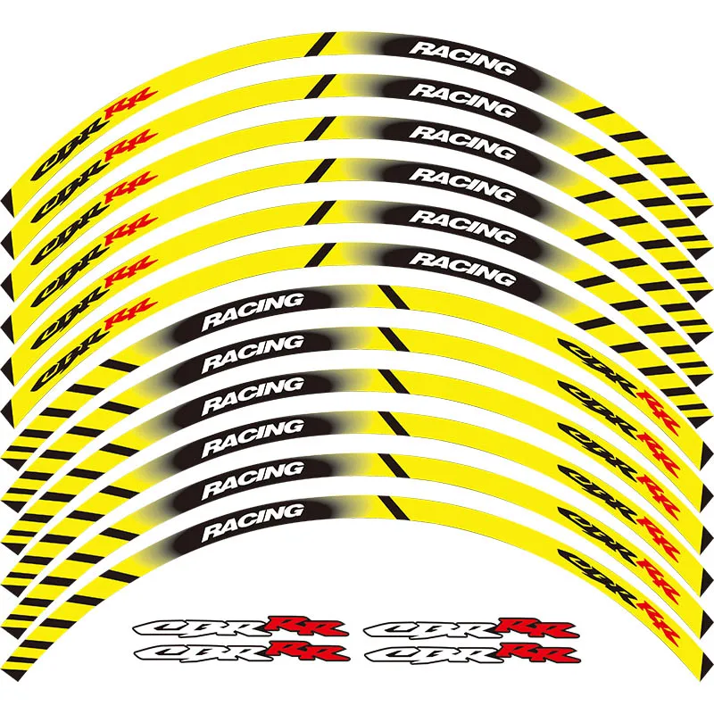 Наклейки на колеса с толстыми краями 12 шт. для HONDA REPSOL HRC CBR250RR CBR400RR CBR600RR