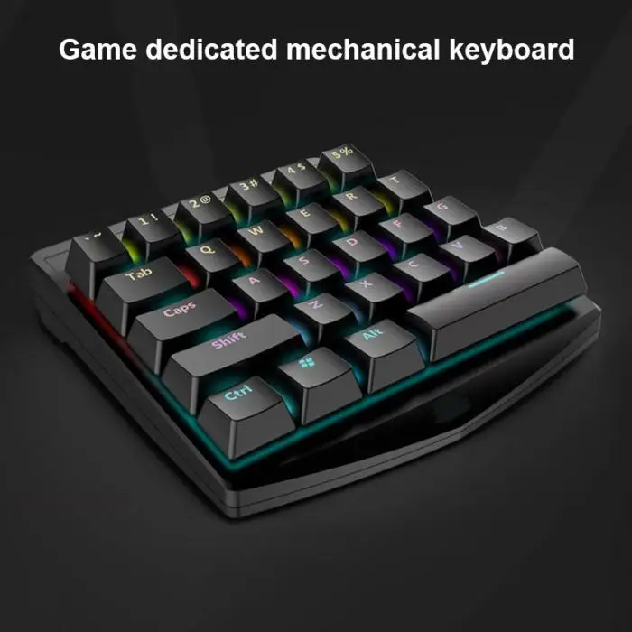 28 клавиш одна рука дизайн механическая клавиатура Беспроводная для Esport Gaming PUBG мобильных игр HSJ-19