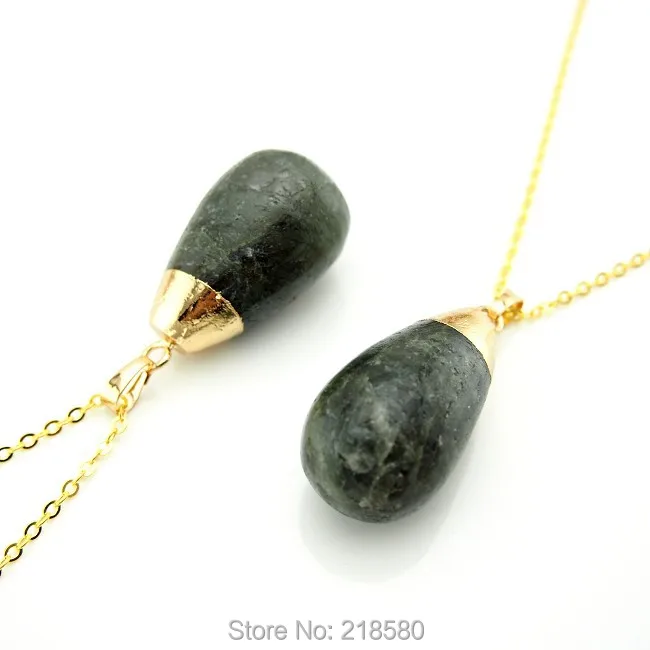 

NC150120008 Waterdrop Labradorite Pendant Crystal Charm Necklace