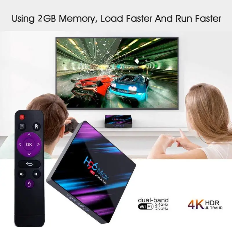 H96 Android ТВ приставка Макс 3318 ТВ приставка 2+ 16G/4+ 32G/4+ 64G Android 9,0 WiFi RK3328 Четырехъядерный 4K ТВ приставка GPU EU/US/UK/AU штекер