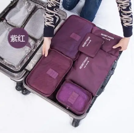 6 шт./компл. дорожная сумка для хранения одежда аккуратные Организатор гардероб