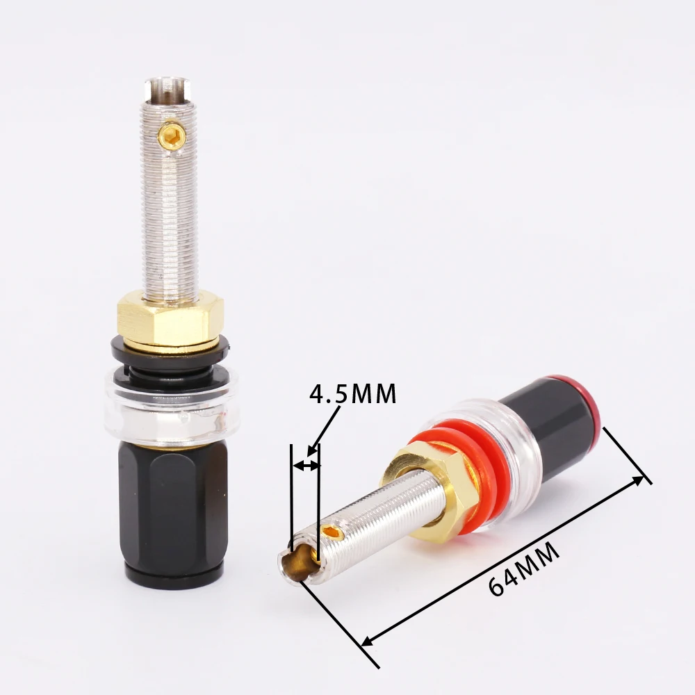 Родиевые клеммы для динамиков 4 шт