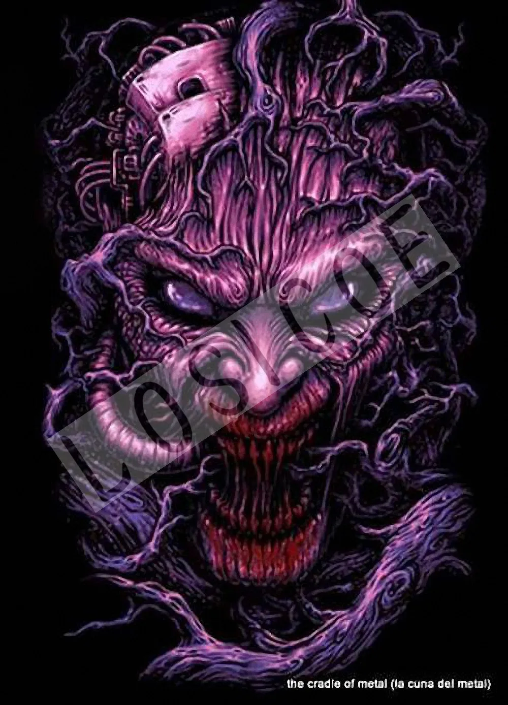 Вау! Ужас Винтаж крафт-бумага висит живопись наклейки тату тяжелый металлический