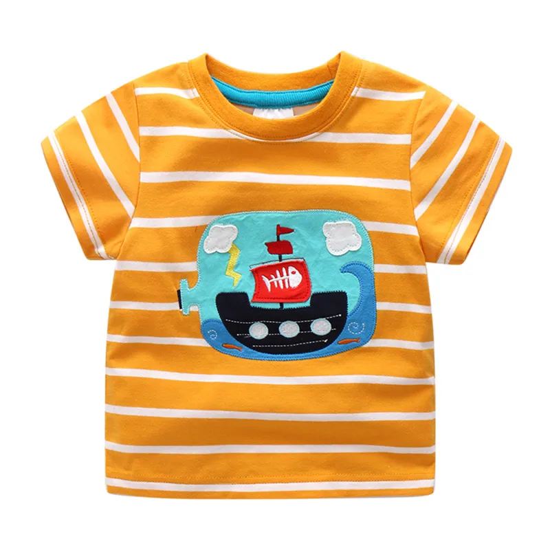 Baby Cartoon Printed Blouse 2019 Summer Dress Korean New Kids'Short Sleeve T-shirt tx-8601 | Детская одежда и обувь
