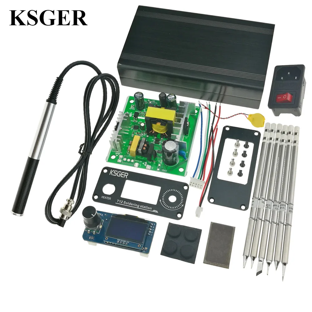 sets 3 KSGER STM32 V2.1S OLED паяльник станция T12 наконечники ручка сплава контроллер сварочные инструменты Sunction оловянный насос Электрический - Цвет: sets 3