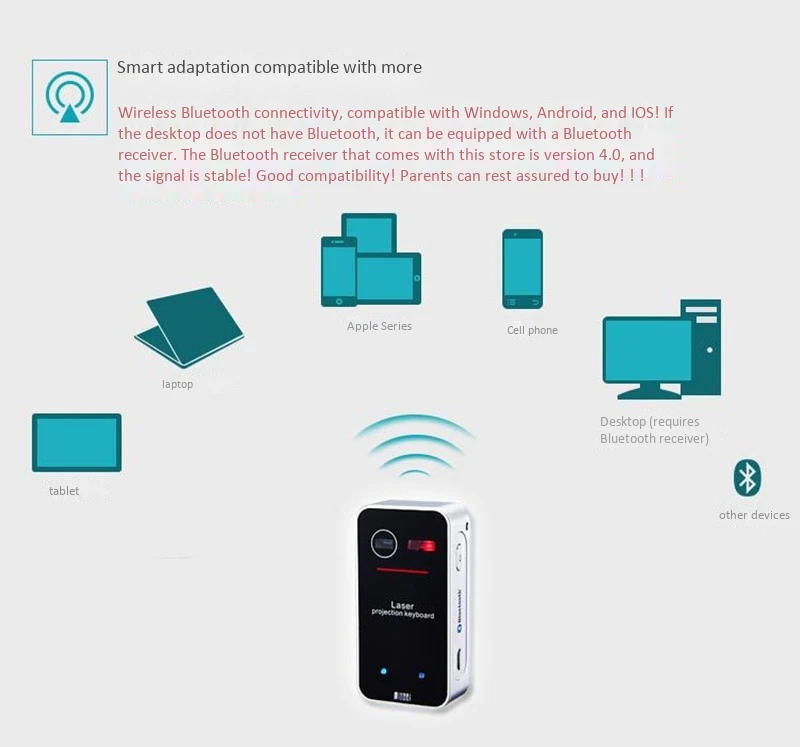 Bluetooth лазерная проекционная клавиатура виртуальная El teclado мышь комбинированная функция для смартфона iOS ПК планшет ноутбук компьютер английский