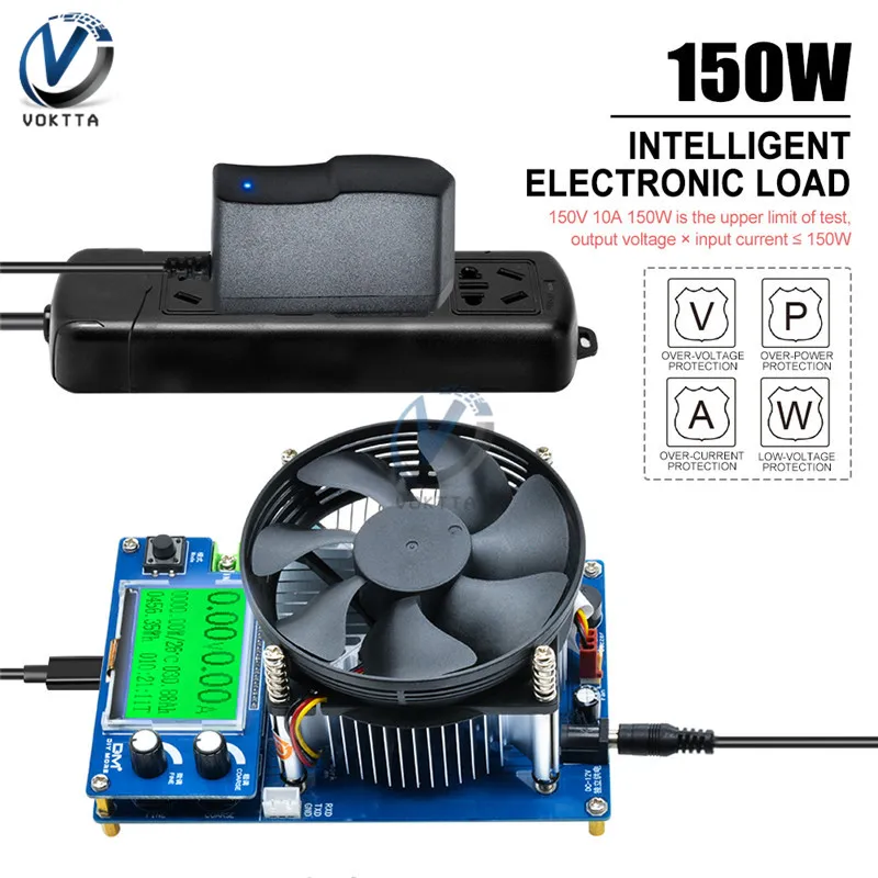 

150W Digital Battery Capacity Tester Electronic Load Intelligent Adjustable Constant Current Discharge Resistance Power Tester