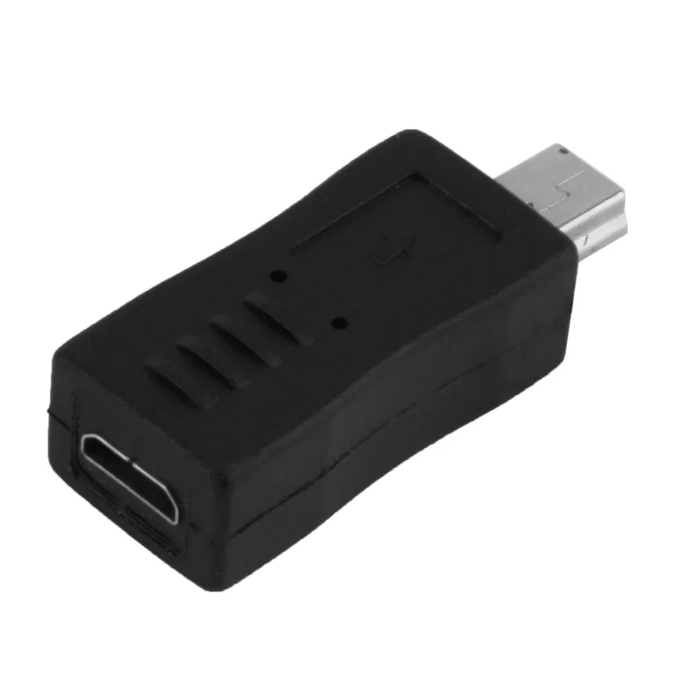 Черный Micro USB женщина к Mini разъем Мужской конвертер адаптер новейшие|Соединители|