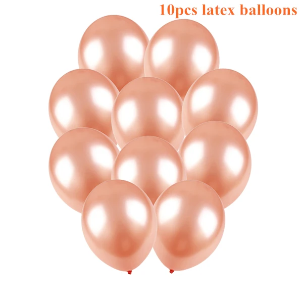10pcs Rose gold 10 шт./лот розовое золото в форме сердца фольга гелиевый воздушный шар Любимое свадебное украшение день рождения 18 дюймов Star Ballon Baby Shower Globos - Цвет: 10pcs Rose gold