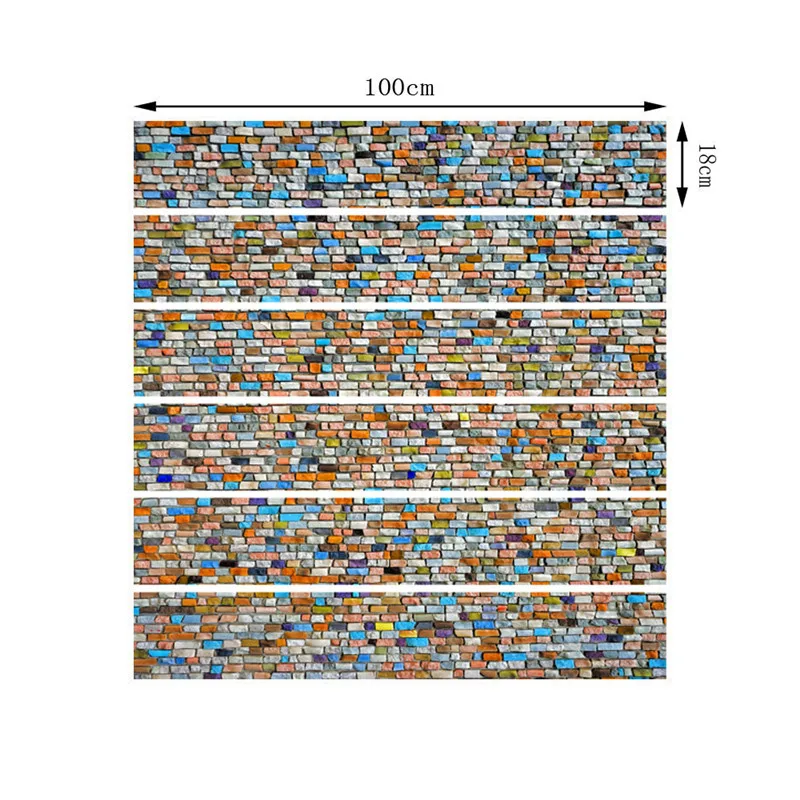 6 шт. 3D наклейки для лестниц цветные каменные коридорные лестницы пола