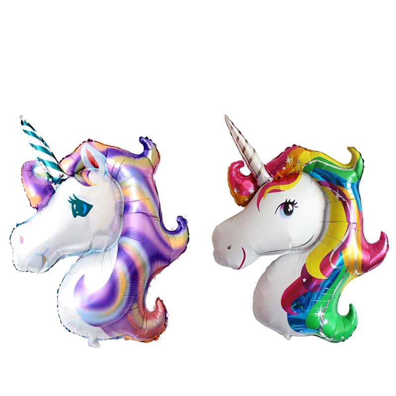 1pcs Unicorn Balloon Colorful Rainbow Fantasy Horse Party kids Girls Birthday Animals Foil Balloons | Дом и сад