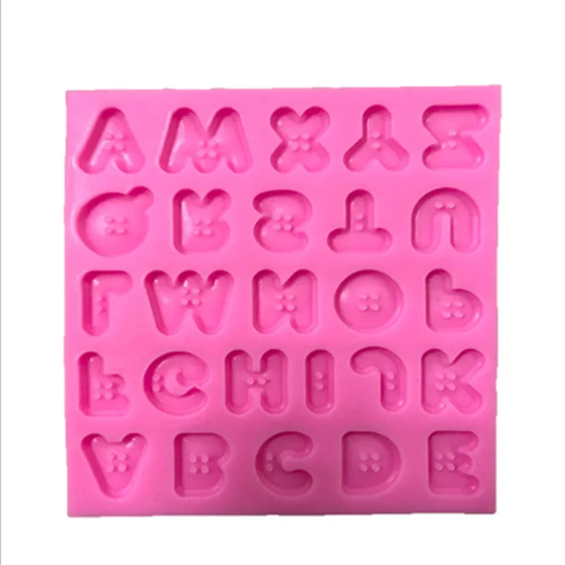 26 кнопка письмо diy силиконовые формы помадка торт плесень formas де украшения