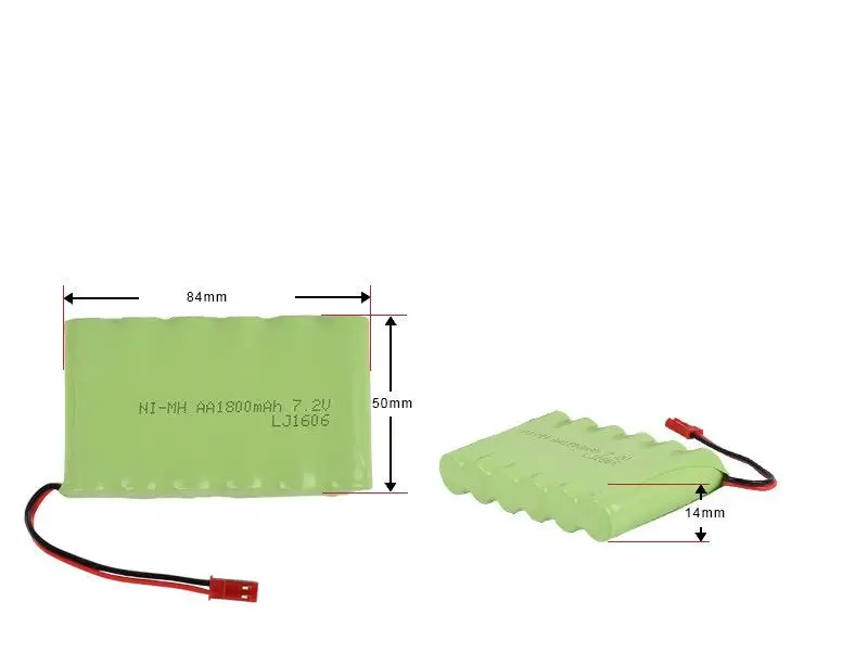 

7.2v 1800mah M-Style High capacity AA NI-MH rechargeable Battery for electric toys/RC car/RC truck/RC boat Jst /SM /Tamiya plug
