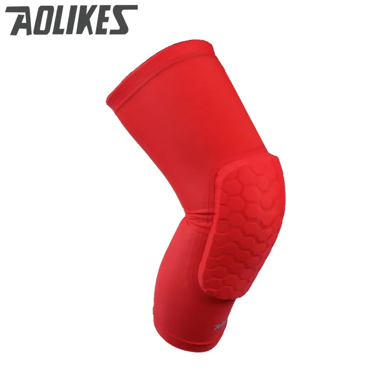 Aolikes 1 шт. сотовые спортивные защитные ленты волейбол баскетбольный наколенник Компрессионные носки наколенники бандаж защитные рукава