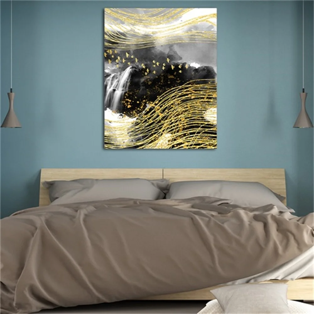 Природный пейзаж граффити абстрактные современные настенные работы для