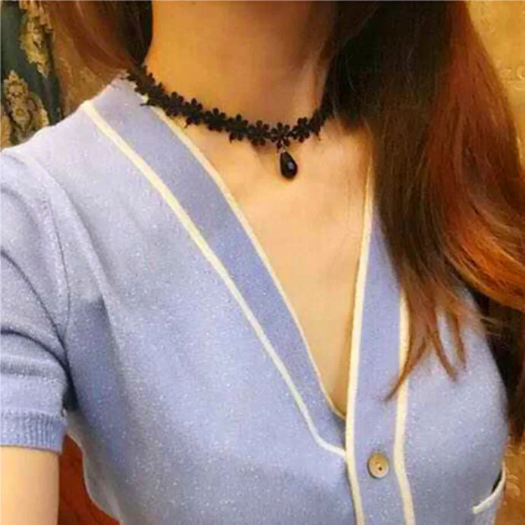 Колье-чокер женское кружевное в готическом стиле 2021 | Украшения и аксессуары