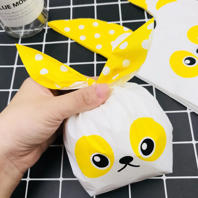 Kawaii Пасхальный кролик сумка для печенья 100 свадебное украшение милый уши