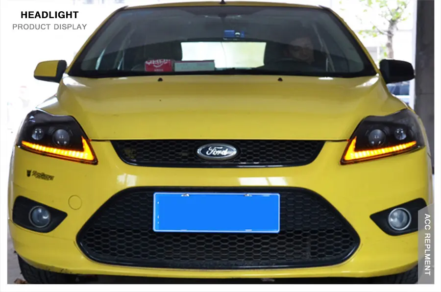 2 шт. светодиодный фары для Ford Focus 2009-2011 светодиодный автомобильный фонарь ангельские глазки ксенон HID комплект Противотуманные фары светодиодный дневные ходовые огни