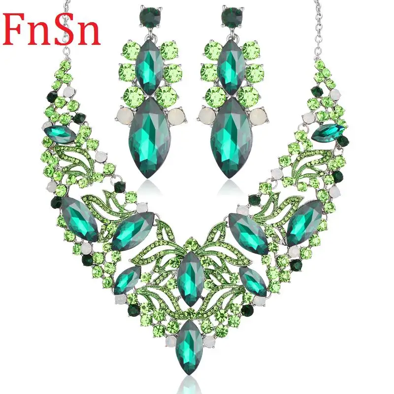 Fnsn2017 Горячая новинка Модные Ювелирные наборы хрустальные Чокеры ожерелье