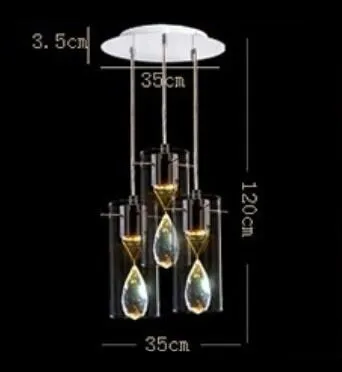 three light source Модный высокомощный светодиодный потолочный светильник с кристаллами, светодиодный светильник для ресторана, Хрустальные потолочные лампы, светодиодный потолочный светильник, потолочный светильник ing - Цвет корпуса: three light source