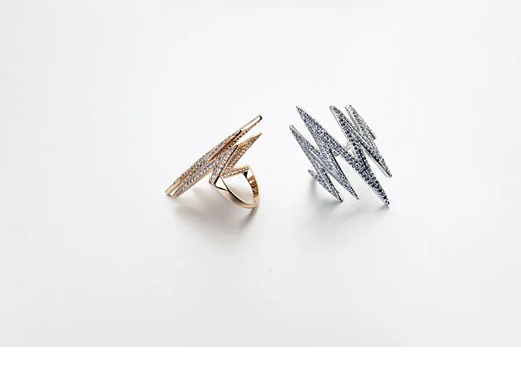 DJMACC AAA качественные модные ювелирные изделия Роскошные молния зубчатый CZ Циркон