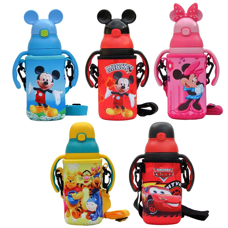 Детский рюкзак для переноски с изображением Микки из мультфильма disney, чехол для переноски, чашка с изоляцией, прямая чашка, Набор чашек 220-300 мл